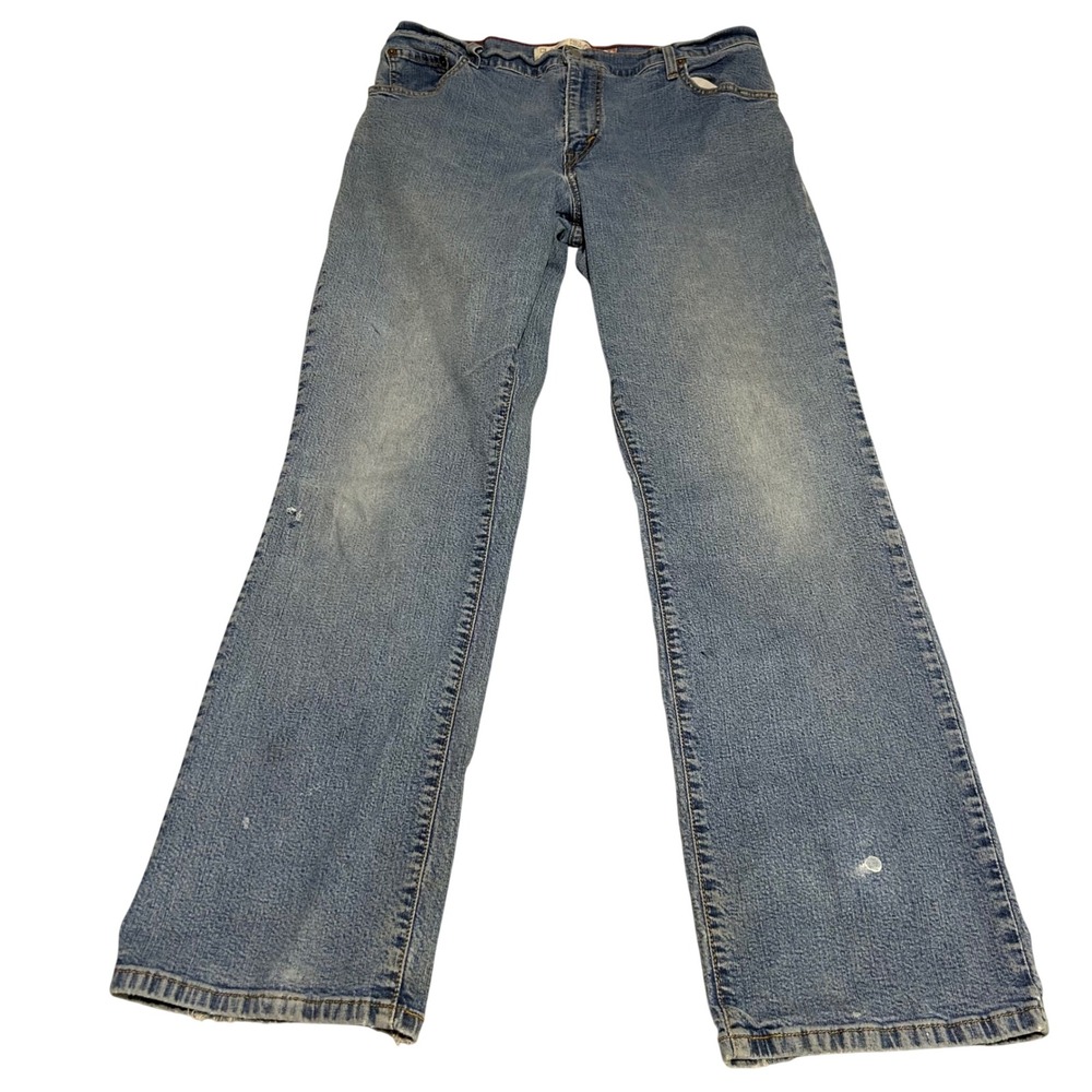 VTG Levi 550 Classic Relaxed Bootcut Jeans Womens 14M 30 Blue Denim Stretch Y2K